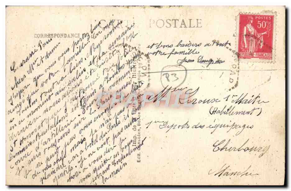 CPA Toulon Bord de Mer Artistique — Verso