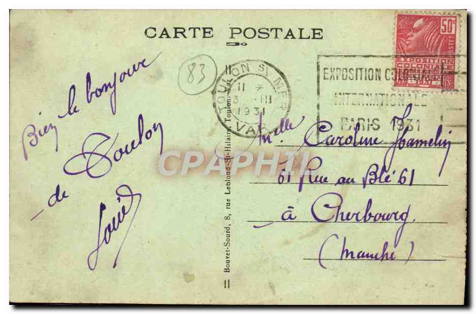 CPA Toulon Place d'Armes La Prefecture Maritime et le kiosque — Reverso