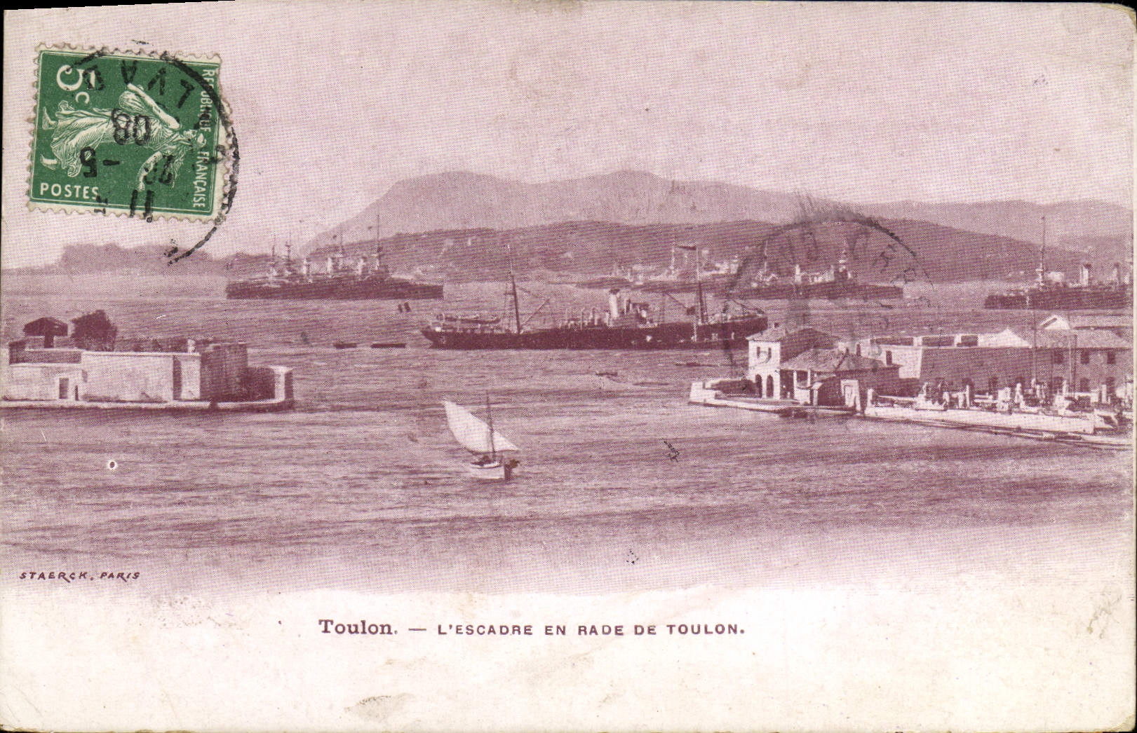CPA Toulon L'escadre en rade Bateaux