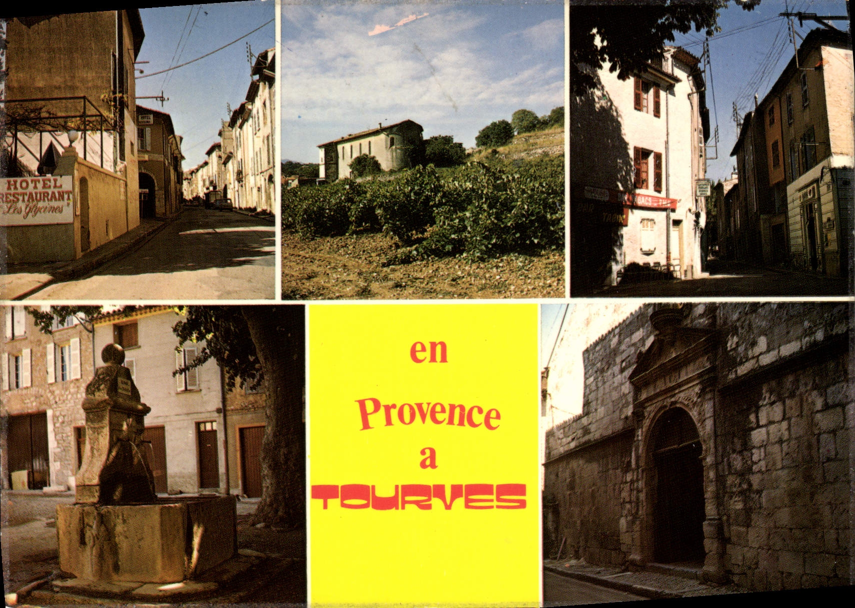CPM En Provence a Tourves Le porche de l'eglise Fontaine provencale