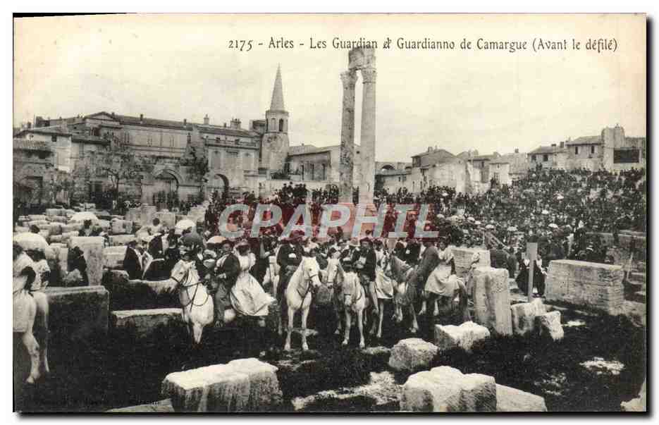 Arles - The Guardian & Guardianno of Camargue (Before the parade) — Edition Graphtil, no. 2175