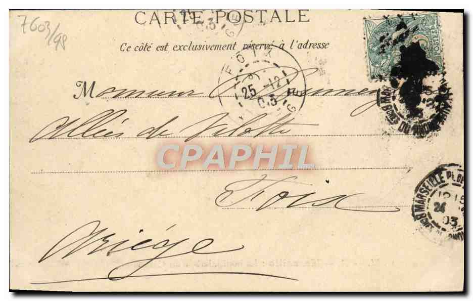 CPA Marseille La Bouillabaisse au Cabanon TOP — Rückseite