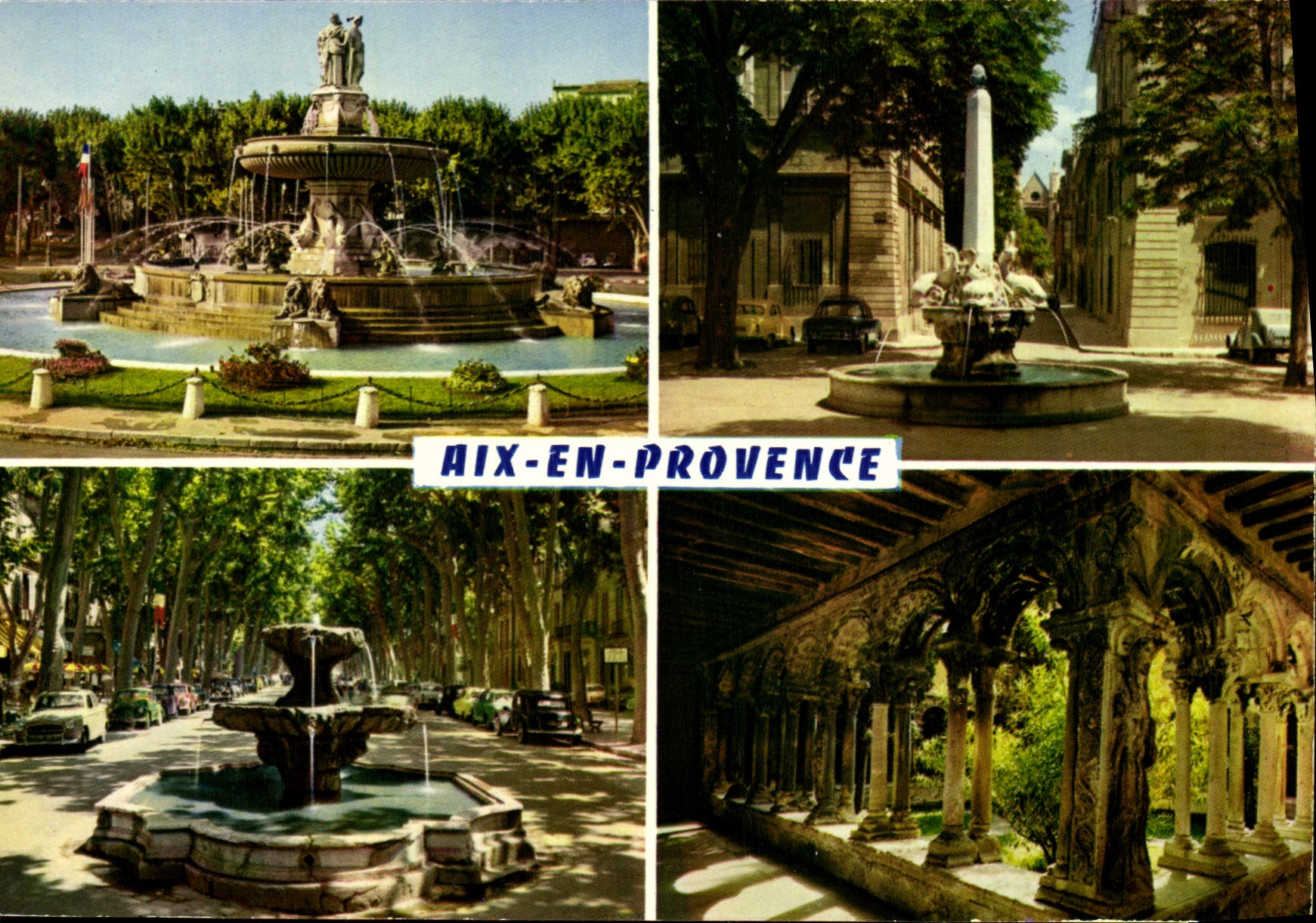 Aix-en-Provence — Vier Ansichten der Stadt — Verlag G. Gandini, Marseille