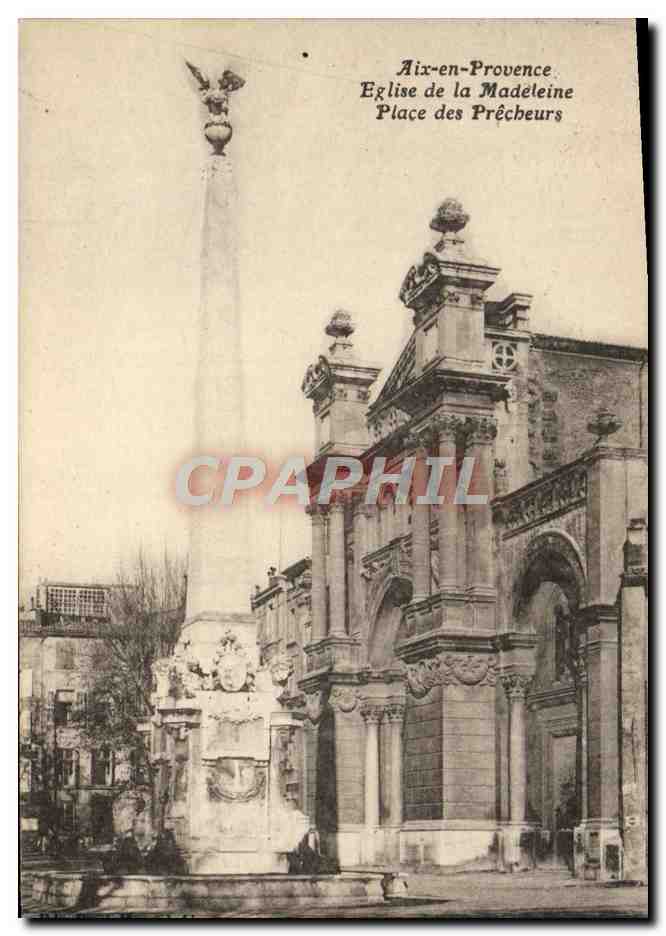 Aix-en-Provence — Église de la Madeleine, Place des Précheurs — CPAPHIL