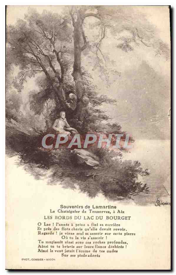 CPA Les bords du lac du Bourget Souvenirs de Lamartine Chataignier de Tresserves 