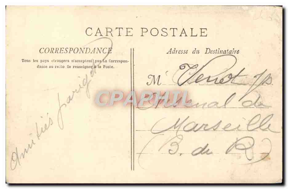 Aix-en-Provence — Fontaine Chartre et Église de la Magdeleine — Collection Jaussaud — Rückseite