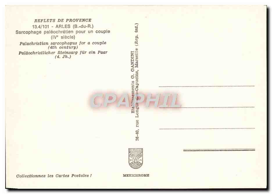 Paläochristlicher Sarg für ein Paar — 4. Jahrhundert — G. Candini Establishments, Marseille — Rückseite