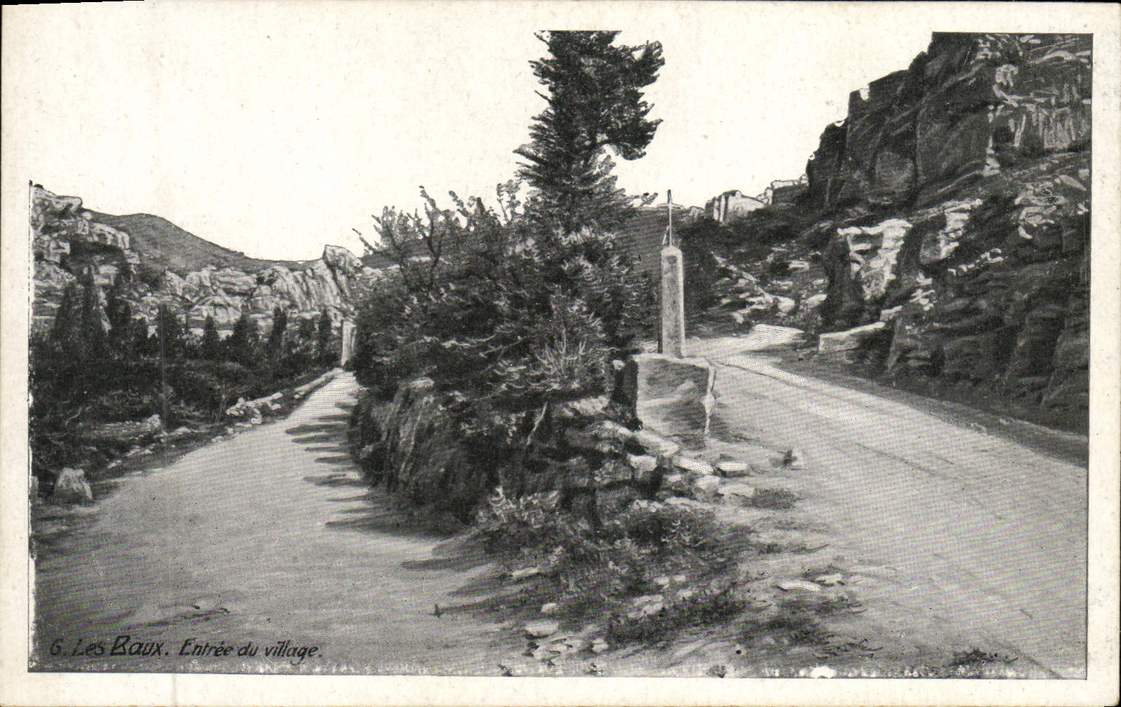 Les Baux — Entrée du village — éditeur non identifié, n° de série 6