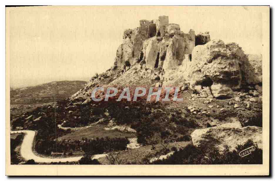 Les Baux - Côté oriental et nord du château féodal — J. GEORGE - Arles, n° 416