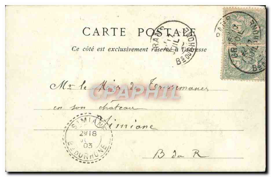 CPA les Baux Le Val D'Enfer — Rückseite