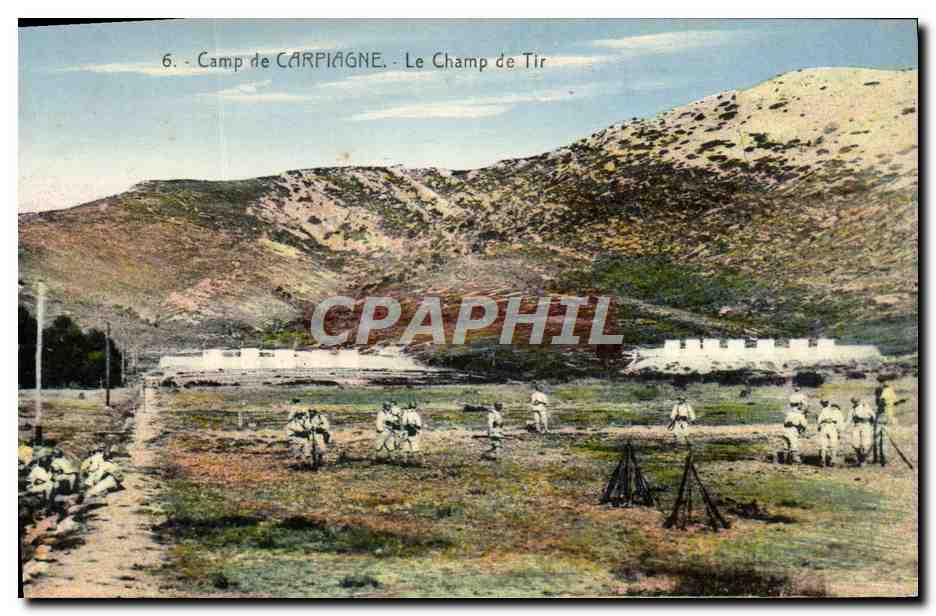 CPA Camp de Carpiagne Le Champ de Tir Militaria 