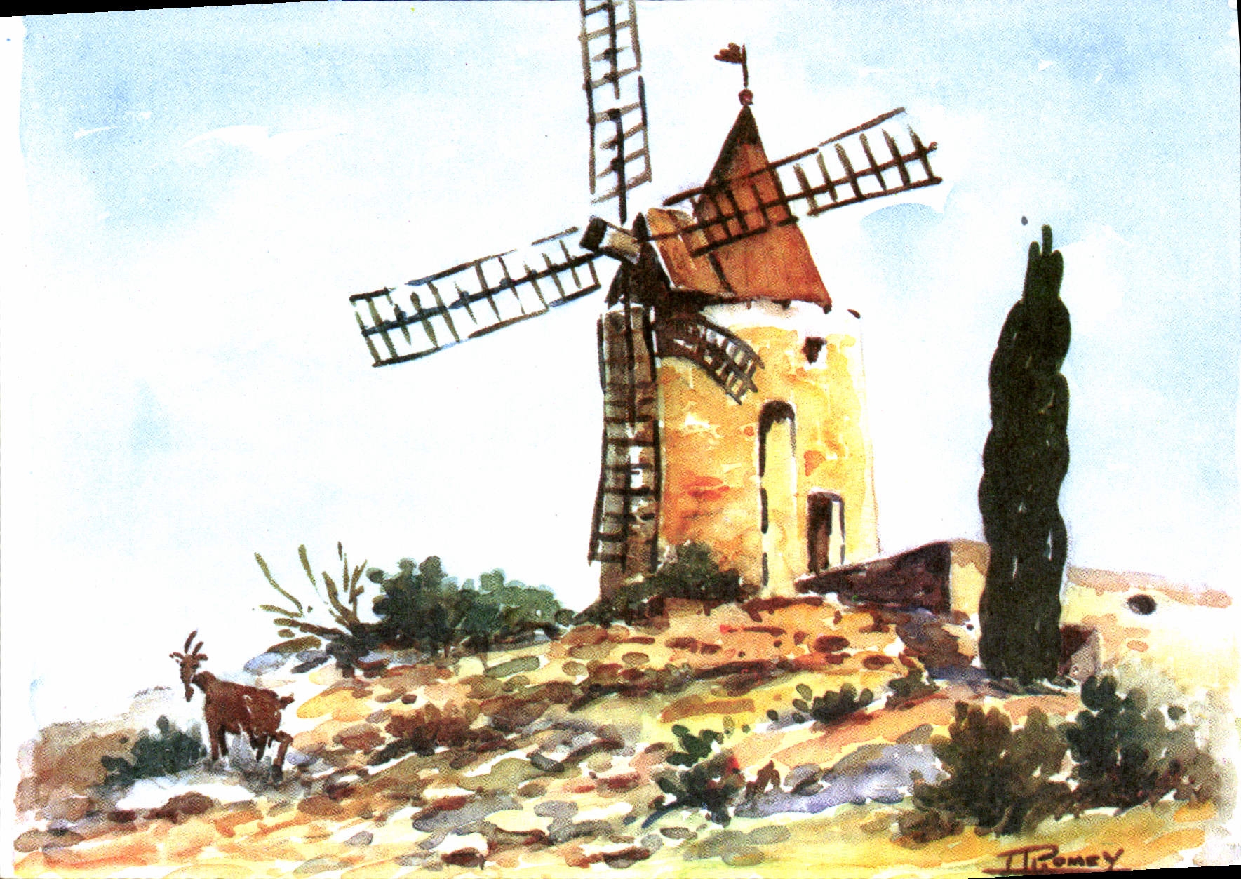 CPM Fontvieille Le Moulin de Daudet