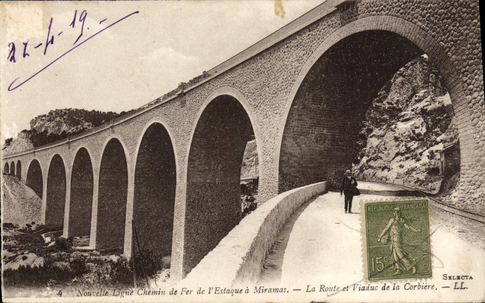 Viaduc de la Corbière — Nouvelle Ligne Chemin de Fer de l’Estaque à Miramas — SELECTA LL