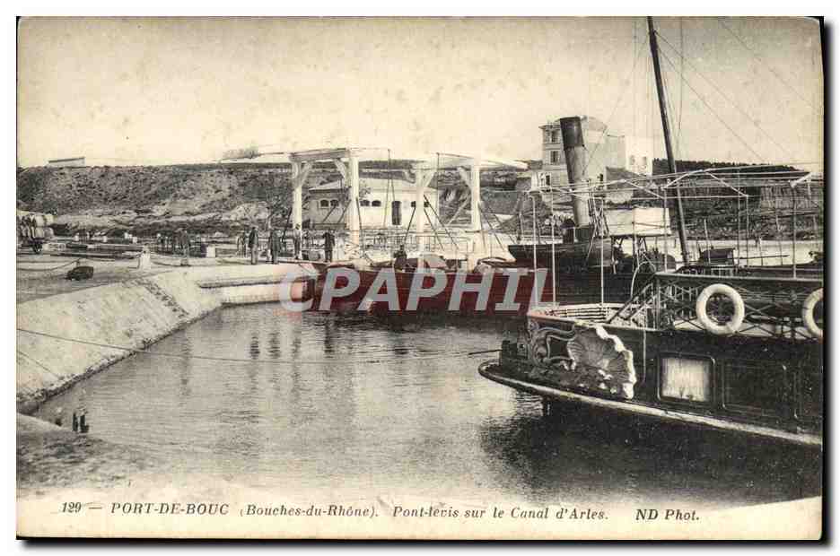 Port-de-Bouc (Bouches-du-Rhône) — Pont-levé sur le Canal d'Arles — ND Phot. n°189