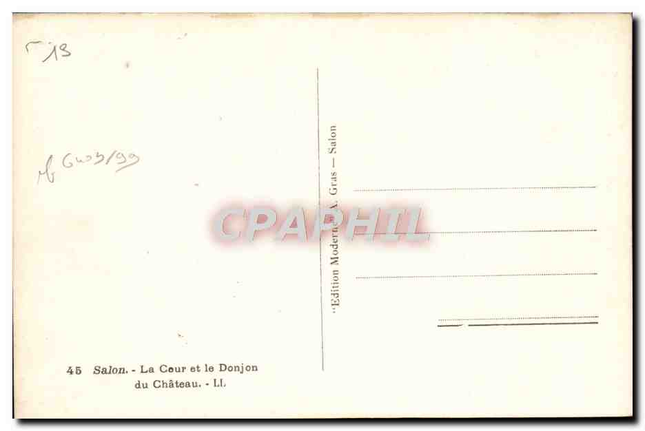 Salon - La Cour et le Donjon du Château — Édition Moderne A. Gras, Salon — Reverso