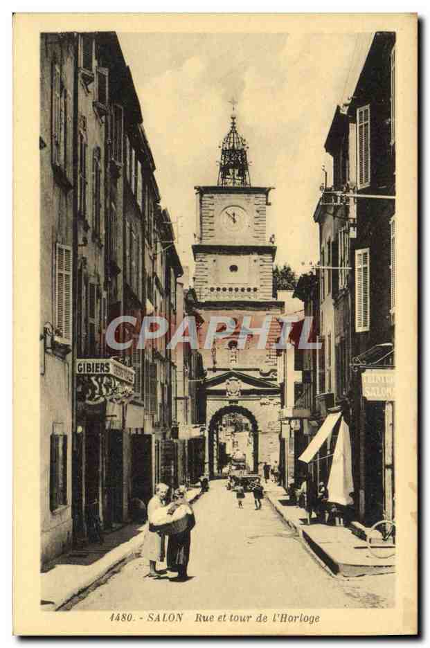 CPA Salon Rue et tour de l'horloge