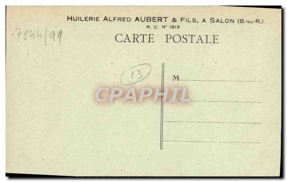 CPA Salon La Mairie Boiseries Remarquanbles — Rückseite