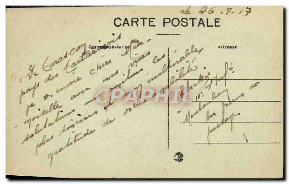 CPA Tarascon Pont viaduc sur le Rhone Train  — Rückseite