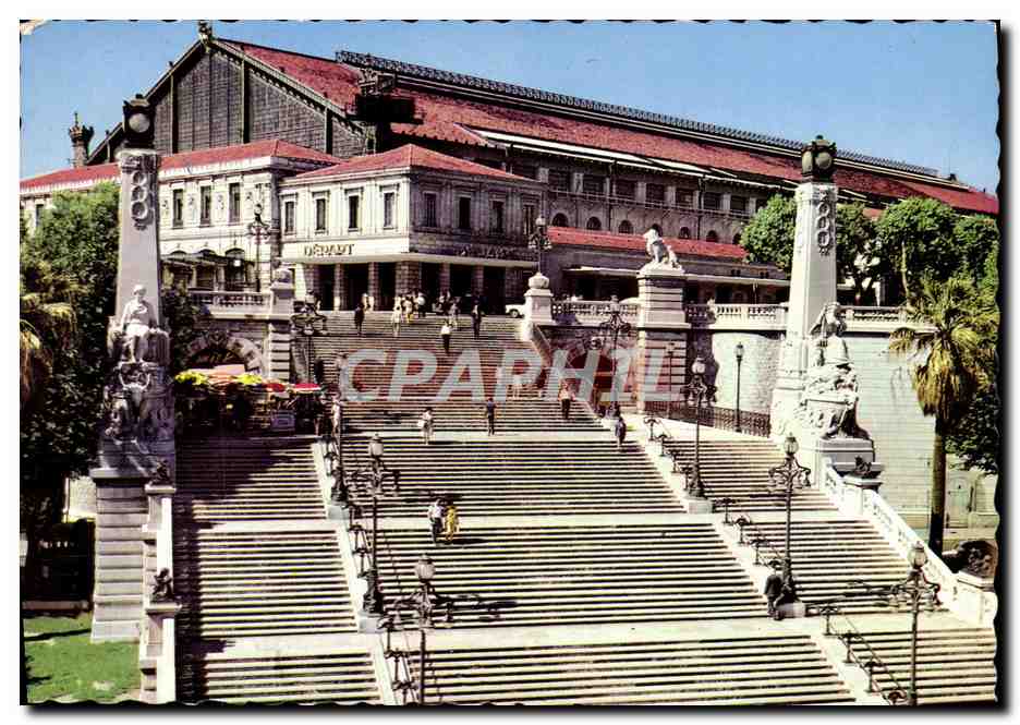 CPM Marseille Escalier Gare St Charles