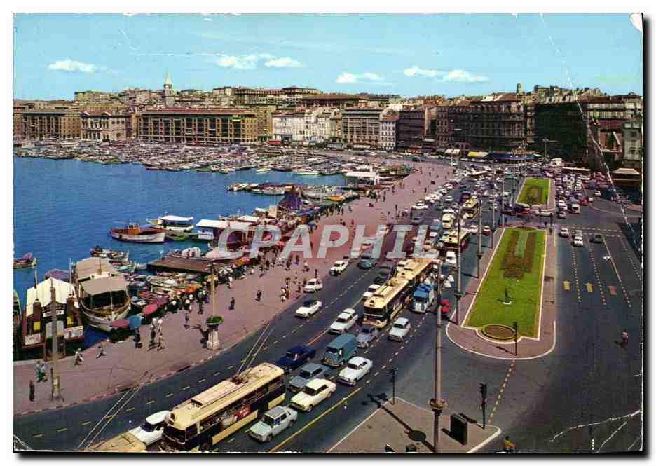 CPM Marseille Le Quai des Belges et le Vieux Le Port