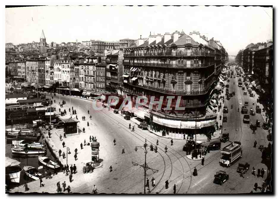 CPM Marseille Quai Marechal Petain et rue de la Republique 