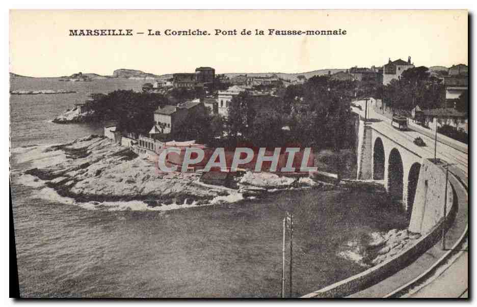 CPA Marseille La Corniche Pont de La Fausse Monnaie