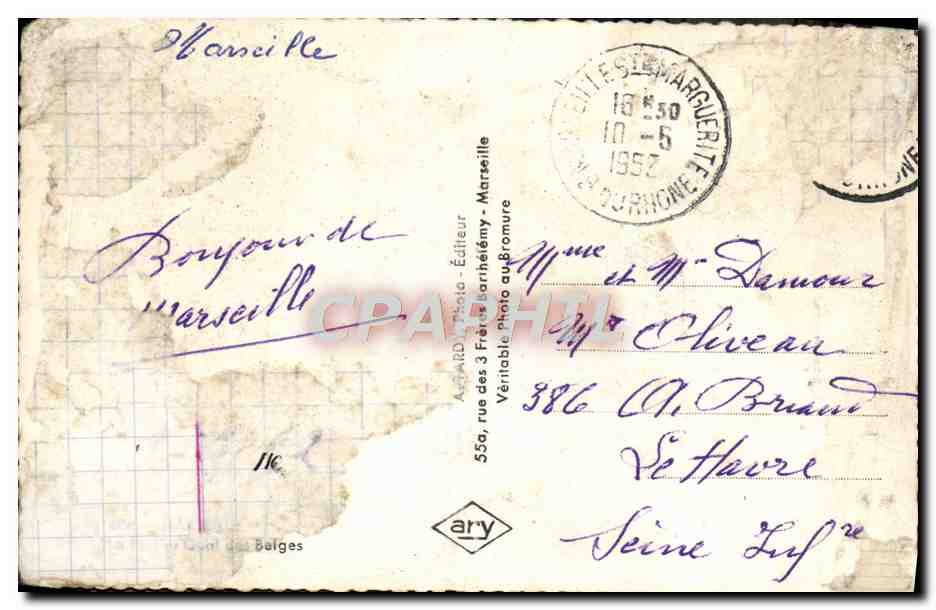 CPM Marseille  — Verso
