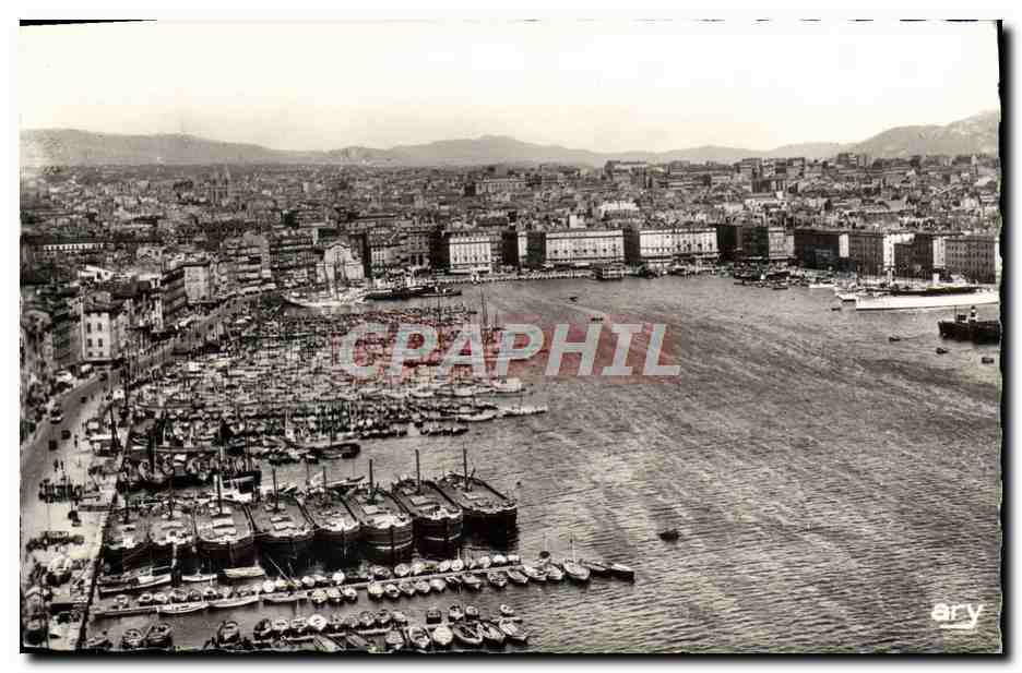 CPM Marseille Panorama du Port Bateaux