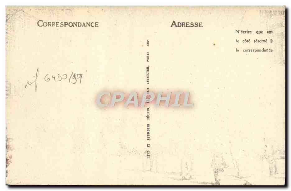 CPA Marseille La Cannebiere  — Verso