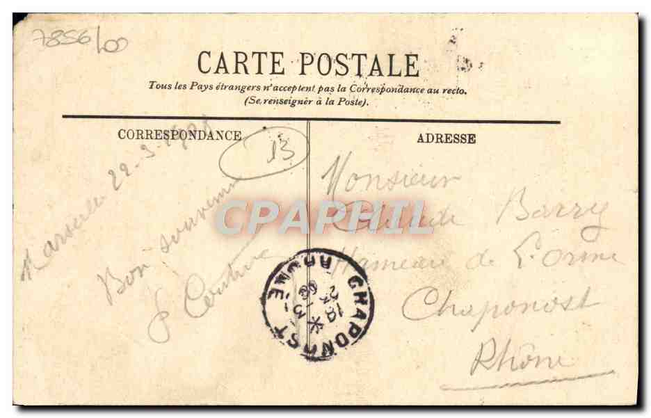 CPA Types Marseillais La Poissonniere Folklore — Rückseite