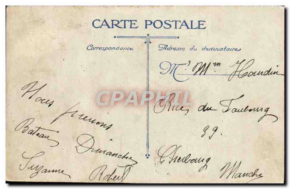 CPA Marseille Les reformes et le monument des Mobiles — Rückseite