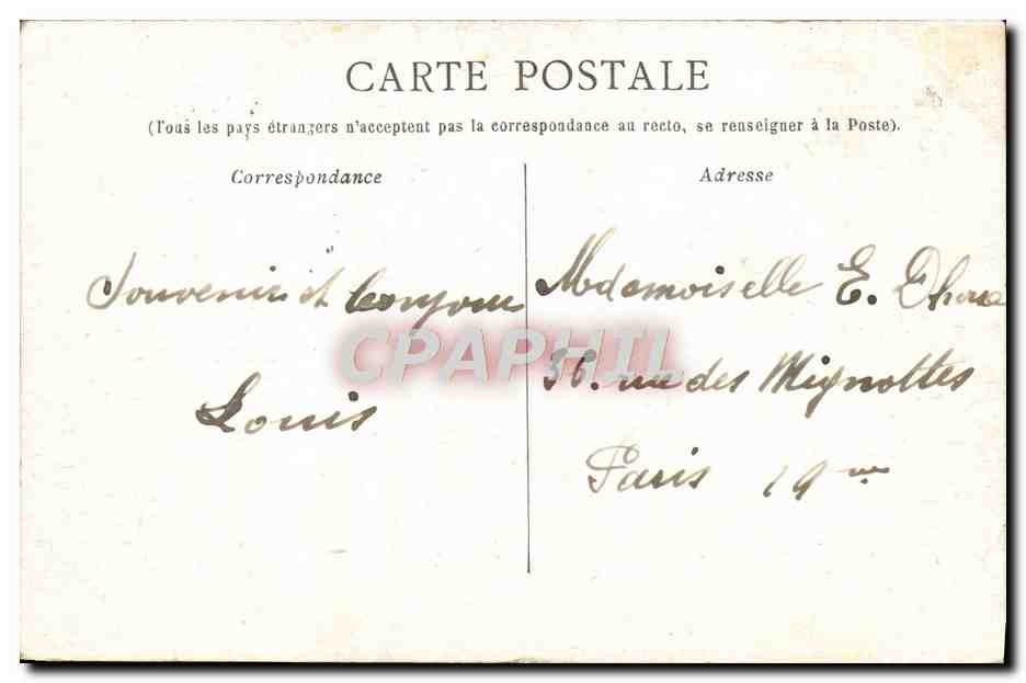 Marseille — Départ d'un Transatlantique — Éditeur non identifié, n° de série non visible — Achterkant