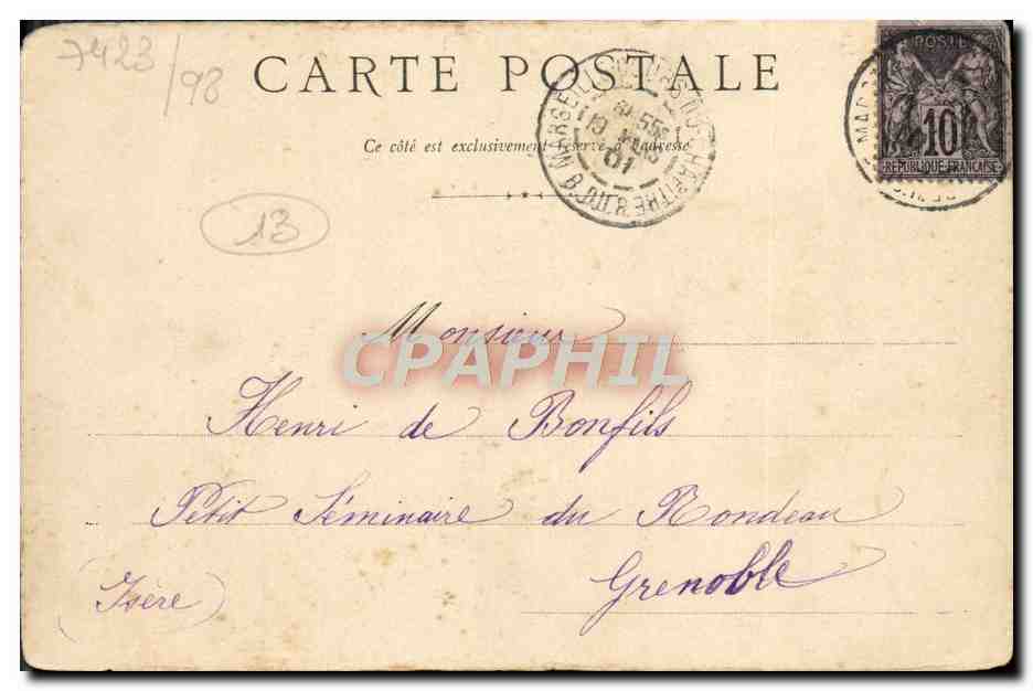 CPA Marseille Le Quai de la Fraternite — Verso