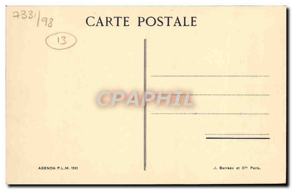 CPA Marseille Le Vieux Port Bateaux — Verso