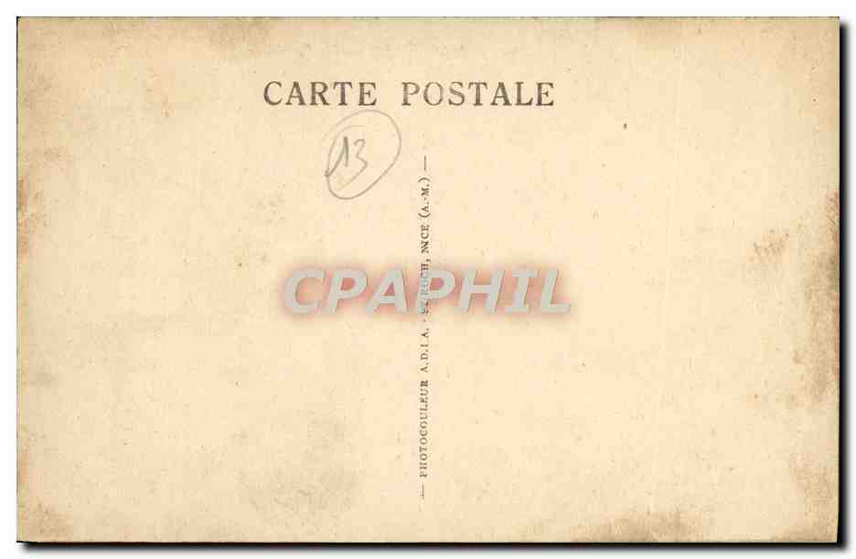 CPA Marseille La Canebiere Automobile Tramway — Verso