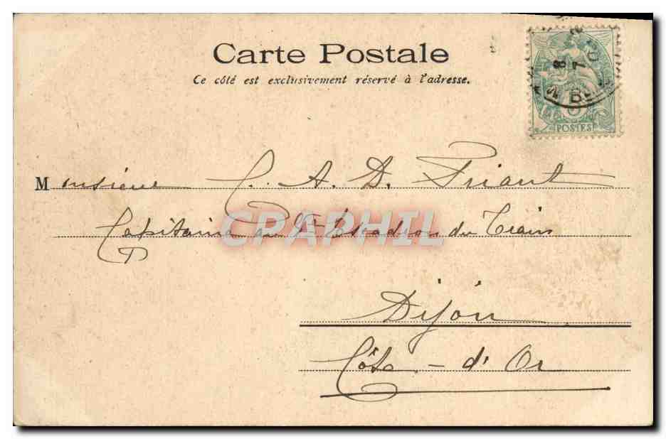 CPA Marseille Fort Saint Jean  — Verso