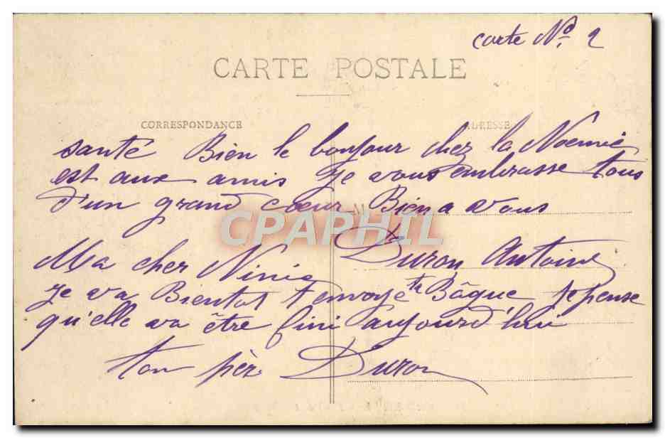 Marseille — Hôtel de Ville — Éditeur EL, n° 28 — Achterkant