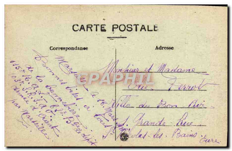 CPA Marseille Vieux Port et N D de la Garde  — Verso