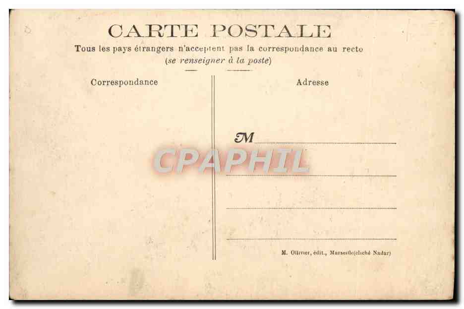 CPA Marseille Quai de la Fraternite et Vieux port Bateaux  — Verso
