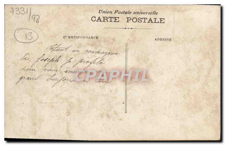 CPA Marseille Le Pont Transbordeur  — Verso