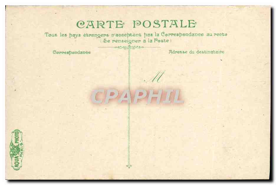 CPA Marseille Le monument Pierre Puget Publicite Oxygene Cusenier — Rückseite