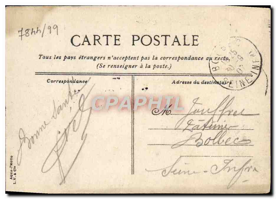 CPA Marseille Bateau Transatlantique  — Verso