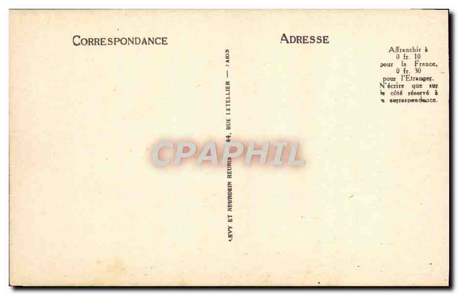 CPA Marseille La Cours Belzunce Tramways — Rückseite