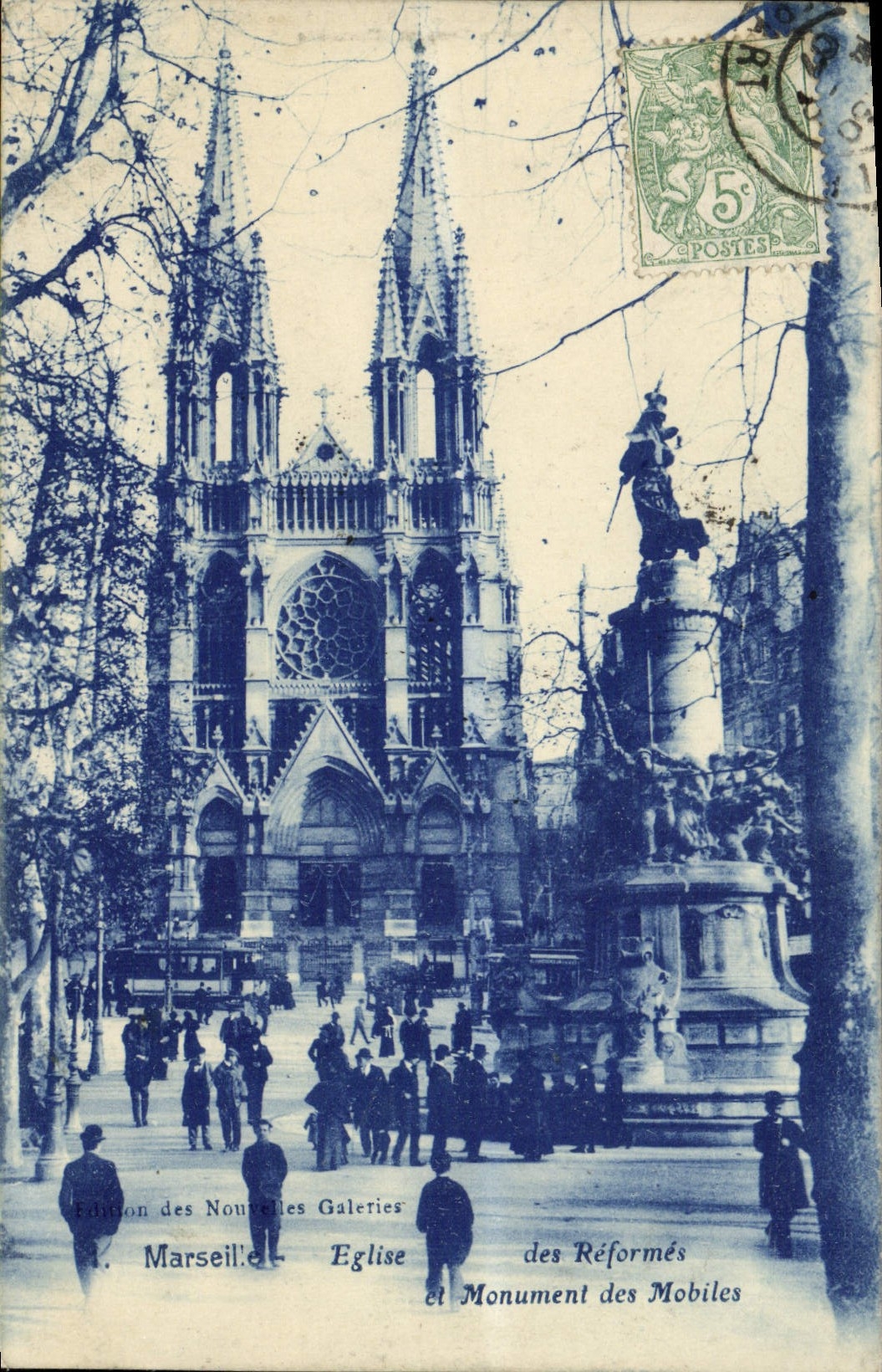 Église et Monument des Réformés — Édition des Nouvelles Galeries, Marseille