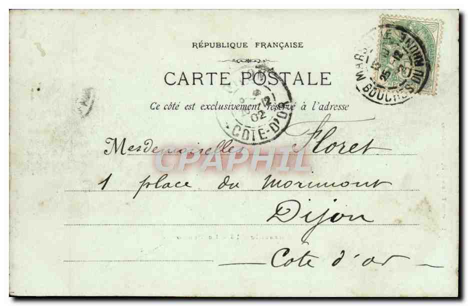 CPA Marseille Le Prado — Rückseite