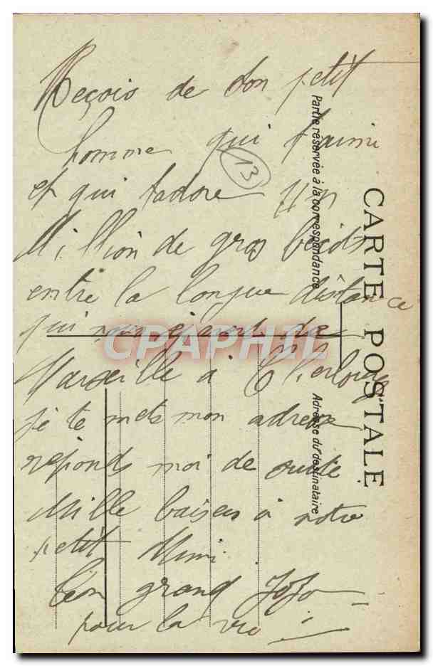 Marseille — Souvenir affectueux — Éditeur inconnu, N° 8012 — Reverso
