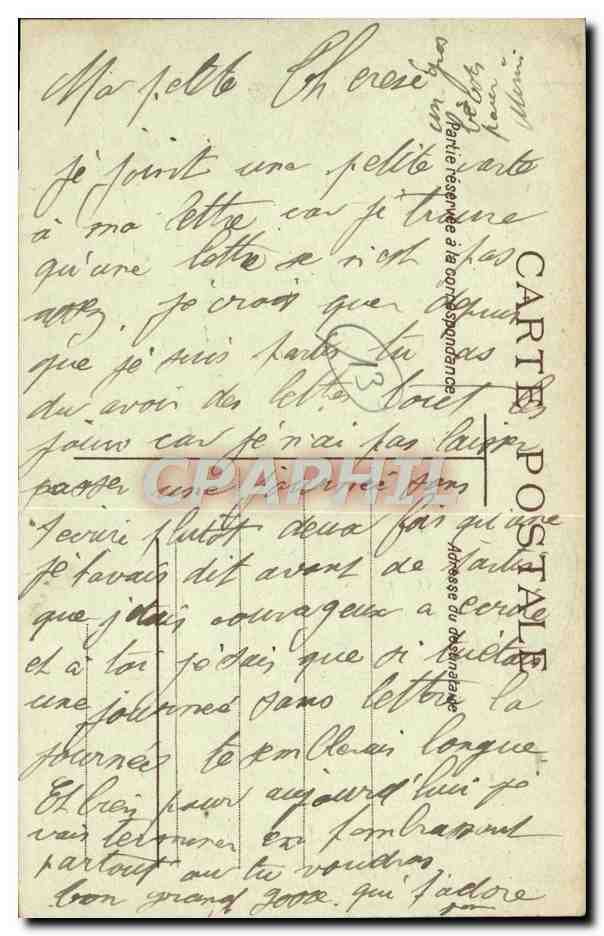 CPA Une Pensee de Marseille  — Rückseite