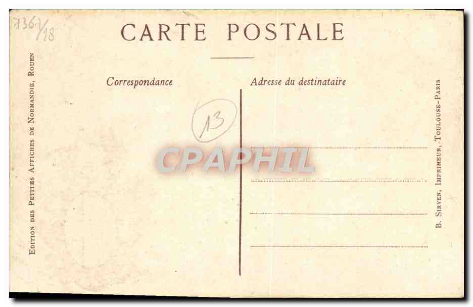 CPA Marseille  — Verso