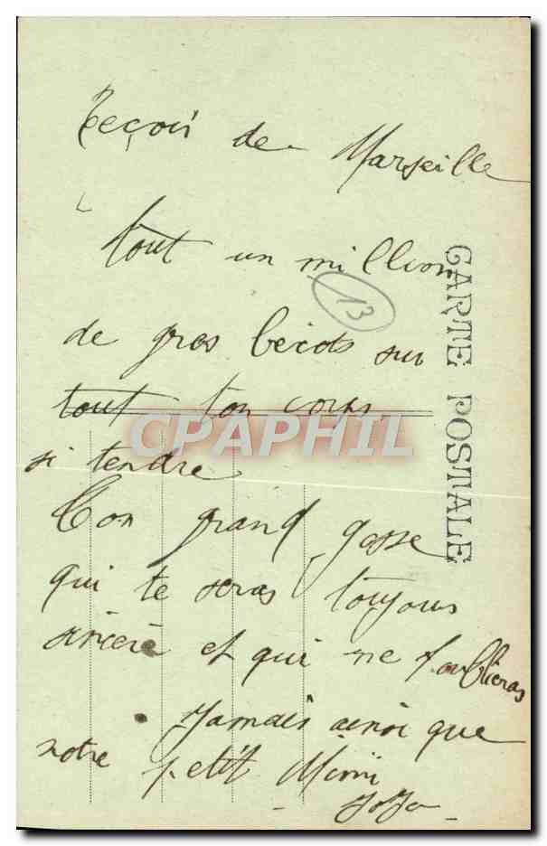CPA Marseille Quai de Belges et Rue Cannebiere  — Verso