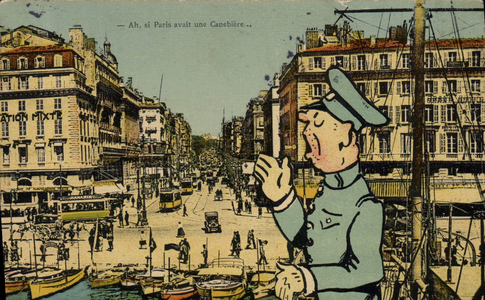 CPA Marseille Ah si PAris avait une Canebiere 